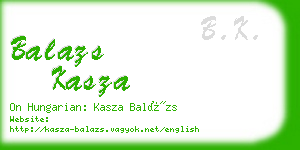 balazs kasza business card